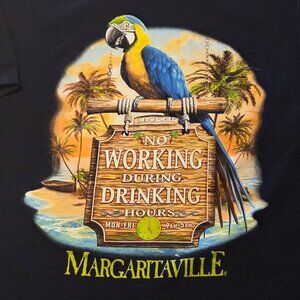 Magaritaville Orlando "No Working During Drinking Hours" XL Navy Blue T-shirt